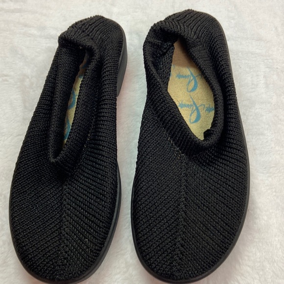 Plumex by Step Abouts Shoes - Plumex by Step Abouts Black Slipper-Sock Mesh-knit Flat Shoe Size 37